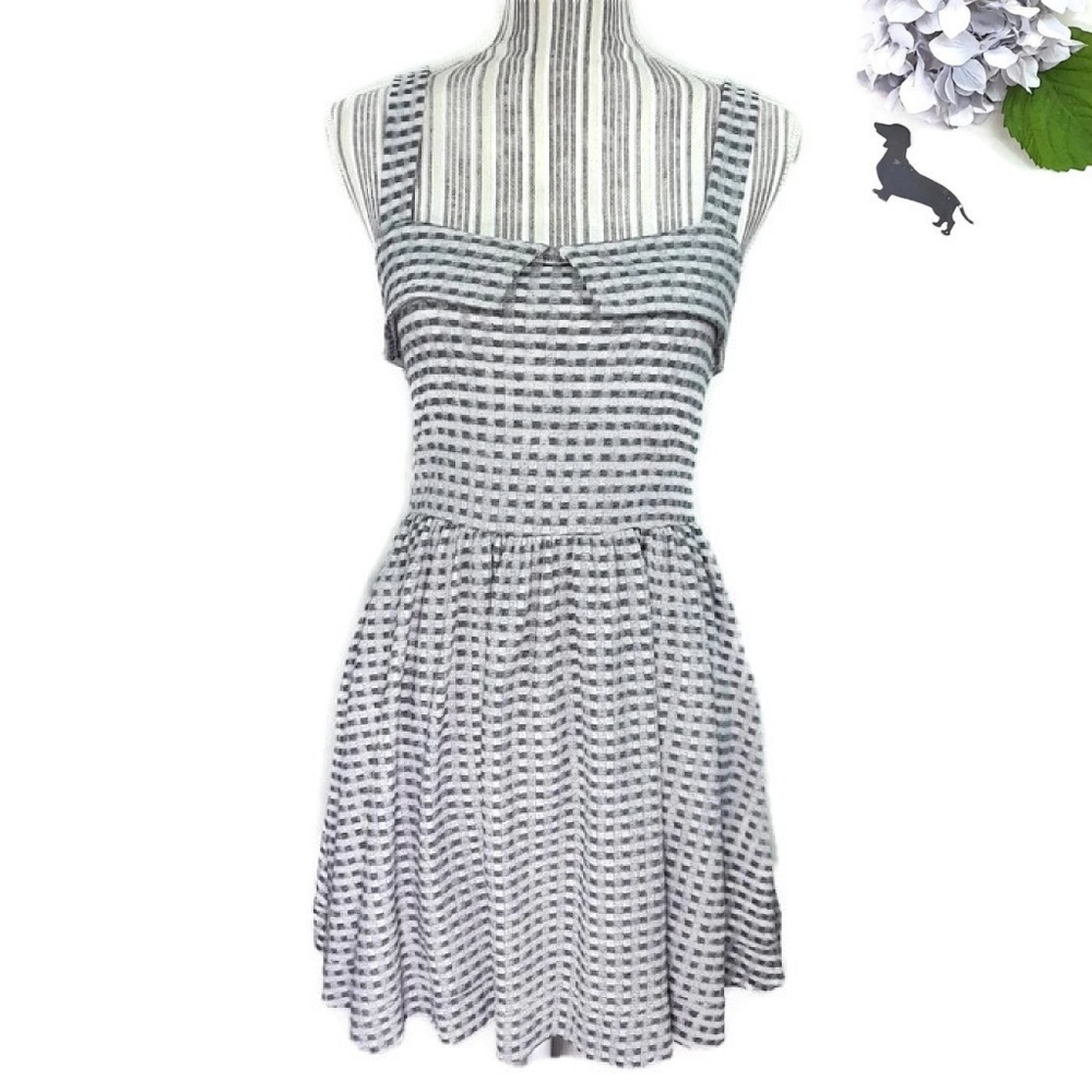 Free People beach fit and flare checker dress